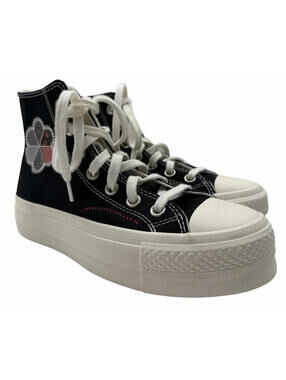 Converse CTAS Lift Hi Top Platform Sneakers Black Egret Red Women's Size US 5.5